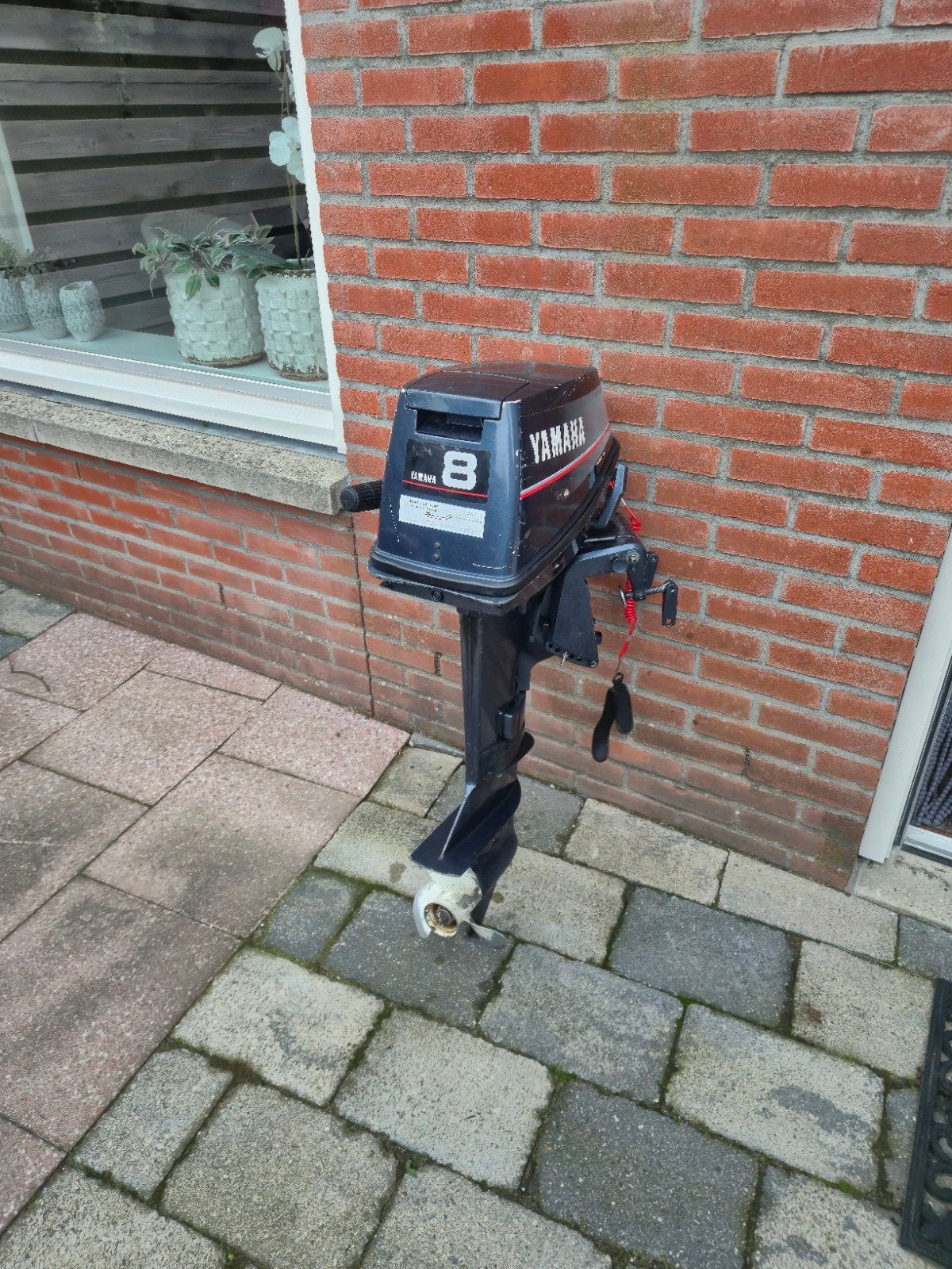 Yamaha 8pk 2 Takt buitenboord motor met brandstof tank, Watersport en Boten, Ophalen, 5 tot 10 pk, Zo goed als nieuw, Buitenboordmotor