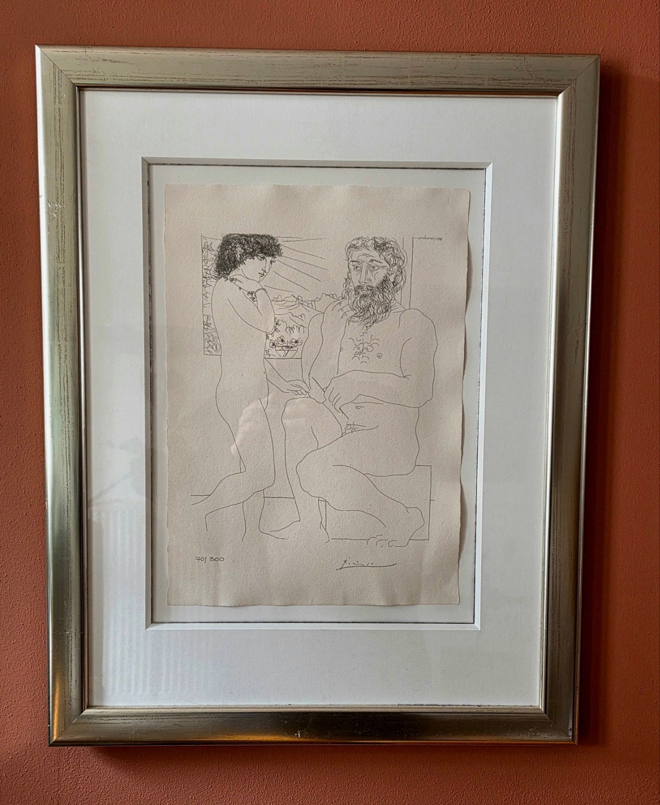 Picasso - Suite Vollard - Le Repos du Sculpteur et le Modèle, Ophalen of Verzenden, Ets, Prent, Gesigneerd