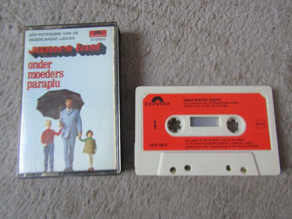 Cassettte: James Last - onder moeders paraplu, Gebruikt, 1 bandje, Ophalen of Verzenden, Origineel