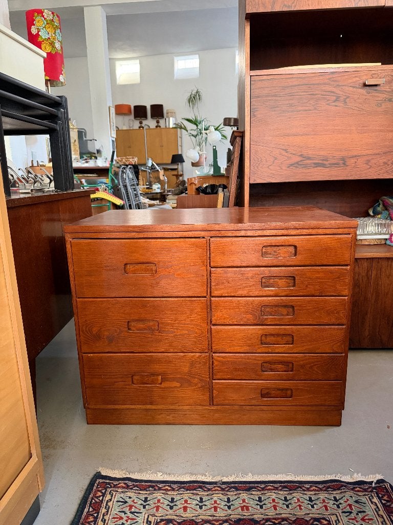 Vintage Uffe Ikea ladekast, jaren 60 / 70 grenen archiefkast, Ophalen, Gebruikt, Ikea, -