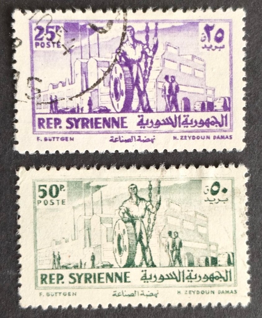 SYRIË - nrs. 636 + 637 - 1954, Verzenden, Gestempeld, Midden-Oosten