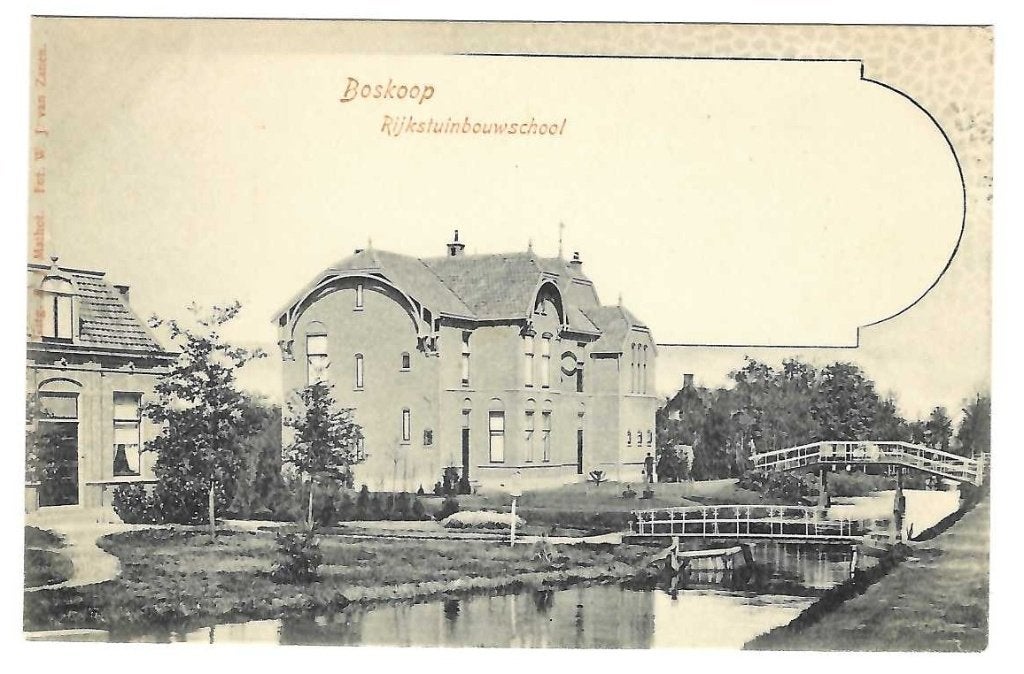 Boskoop - Rijkstuinbouwschool, Verzenden, 1920 tot 1940, Ongelopen, Zuid-Holland