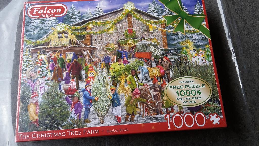 Puzzel 1000 stukjes Falcon the Christmas Tree Farm NIEUW, Ophalen of Verzenden, 500 t/m 1500 stukjes, Nieuw, Legpuzzel