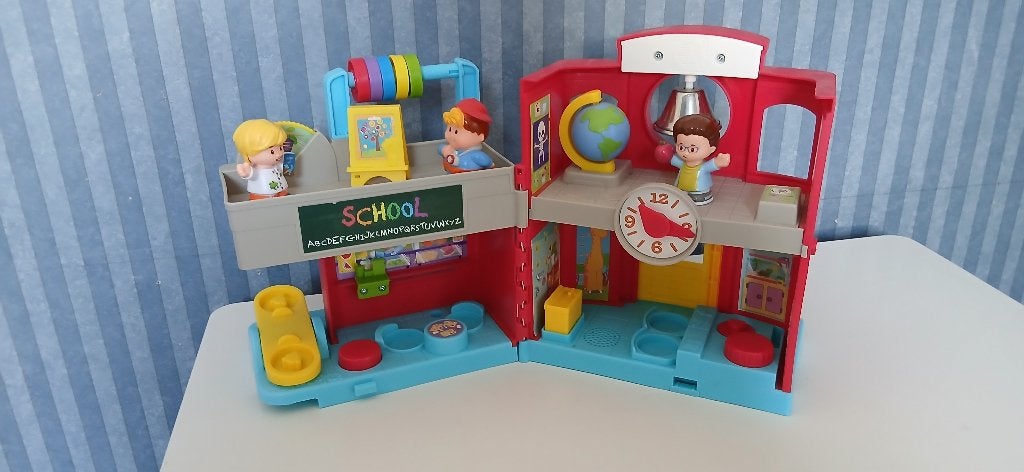 Little people school met poppetjes, Ophalen, Zo goed als nieuw, Speelset, Met geluid
