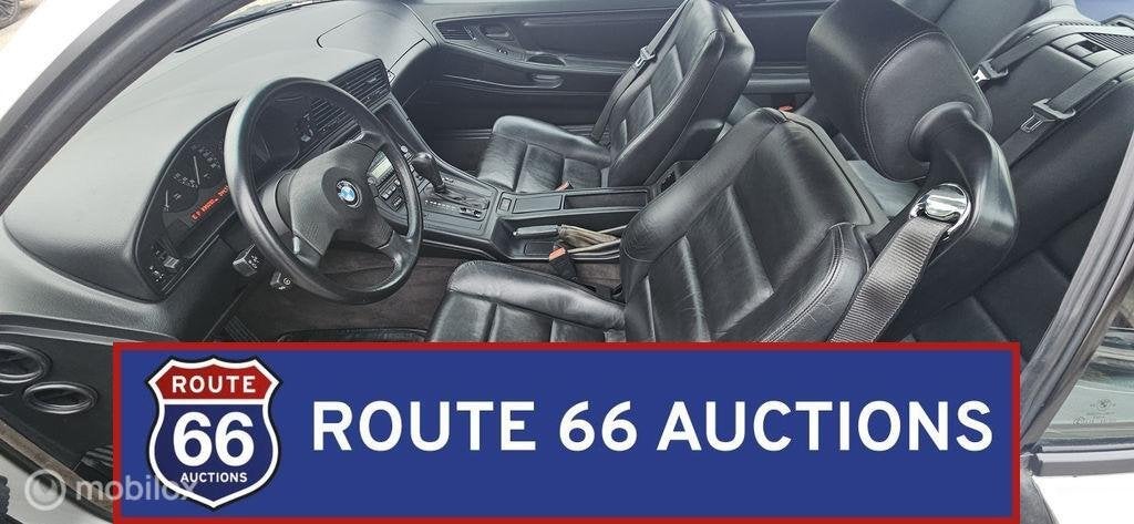 BMW 850i | 1990 | Route 66 Auctions, Auto's, Overige carrosserieën, Zwart, Bedrijf, Handgeschakeld