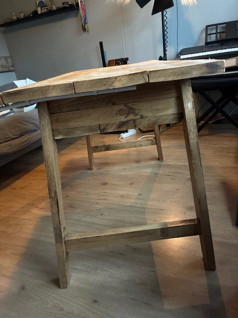 Bureau  steigerhout, Huis en Inrichting, Ophalen, Gebruikt, Hout, Industrieel