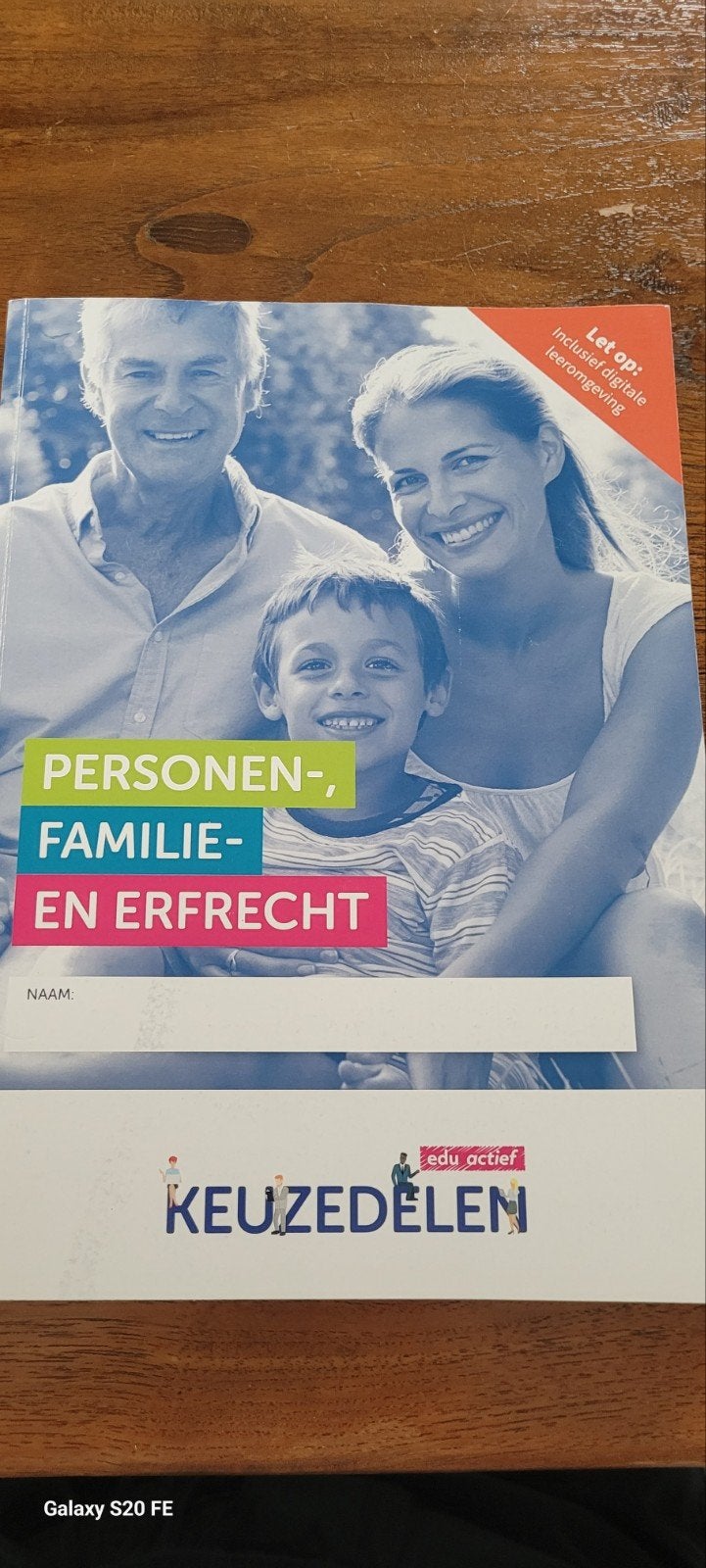 Personen-, familie- en erfrecht - Keuzedelen Edu Actief, Ophalen of Verzenden, Gelezen, MBO
