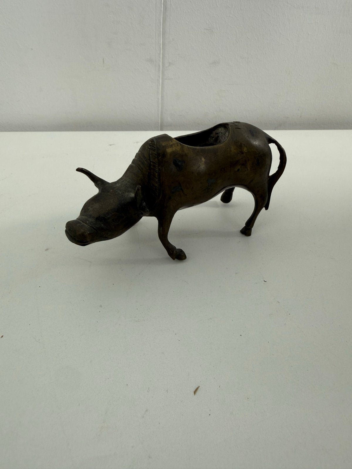 Vintage Bronzen Buffel Beeldje - Decoratief, Antiek en Kunst, Ophalen of Verzenden, Brons