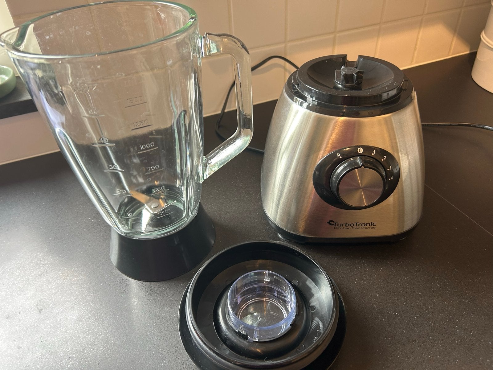 Turbotronic Blender met Glazen Kan - Zo goed als nieuw, Ophalen, Zo goed als nieuw, Blender