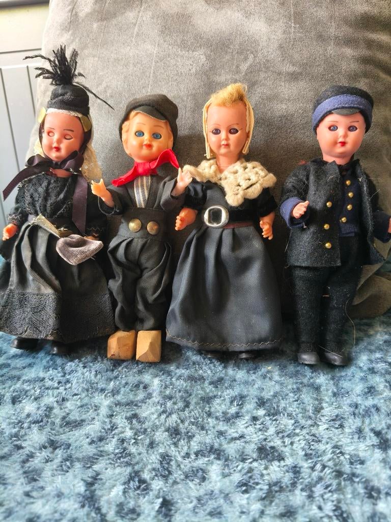 Mooie partij van 7 vintage poppen met slaapogen, Ophalen of Verzenden, Gebruikt