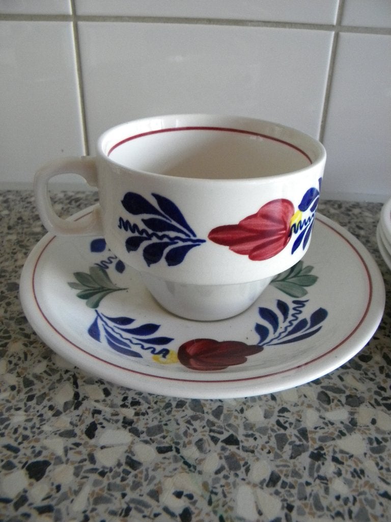 BOERENBONT SERVIESDELEN BOCH EN ANDERE KOP EN SCHOTELS BOCH, Landelijk/Boerenbont, Ophalen of Verzenden, Zo goed als nieuw, Kop(pen) en/of Schotel(s)