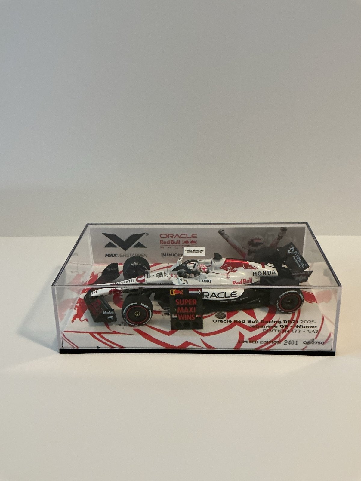 Max Verstappen Red Bull RB21Japan GP Winnaar 1:43, Ophalen of Verzenden, Nieuw, Auto, MiniChamps