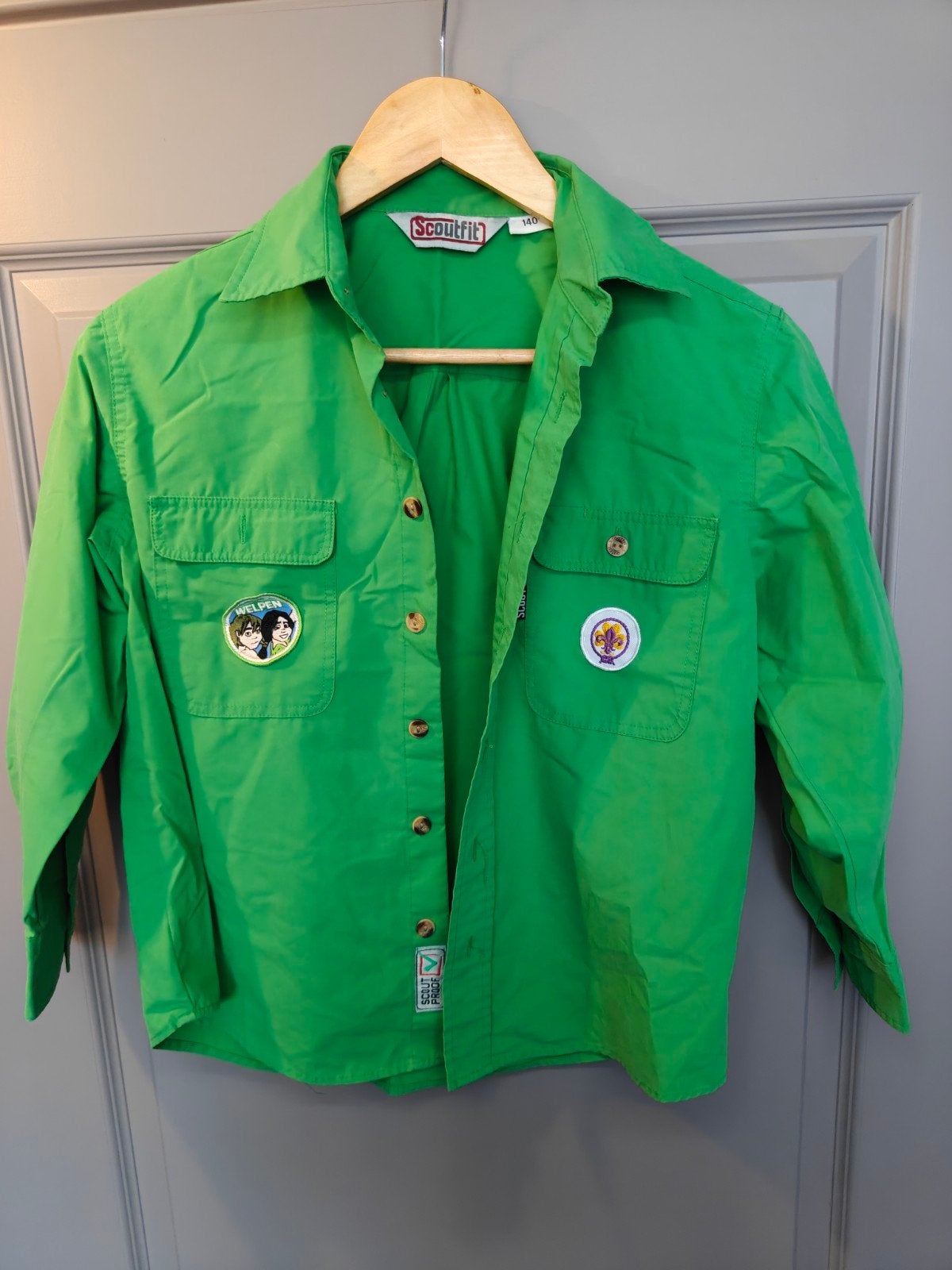 ScoutFit Groen welpen Scoutingshirt Maat 140, Ophalen of Verzenden, Zo goed als nieuw, Kleding