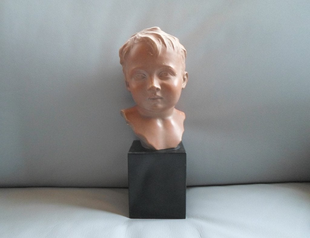 P. Balestra Beeld op Marmeren Sokkel, Buste, Ophalen of Verzenden, 20 - 50 cm, Steen of Keramiek