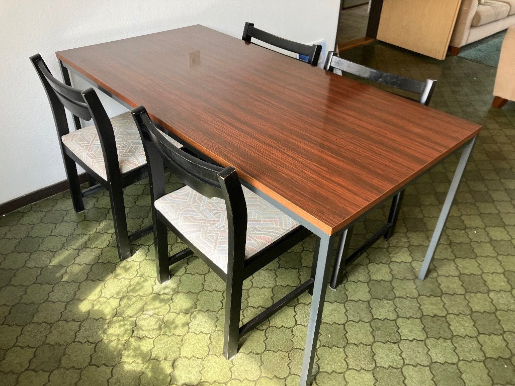 vintage eettafel 160x80x74 cm, Vintage, 50 tot 100 cm, Zo goed als nieuw, Vijf personen of meer