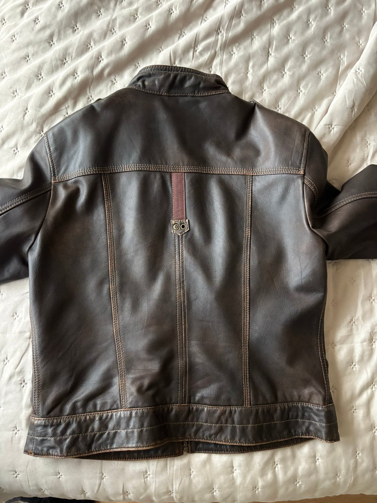 Donkerbruin leer dames has/blazer maat 40 van Arma leder, Ophalen, Zo goed als nieuw, Maat 38/40 (M), Bruin