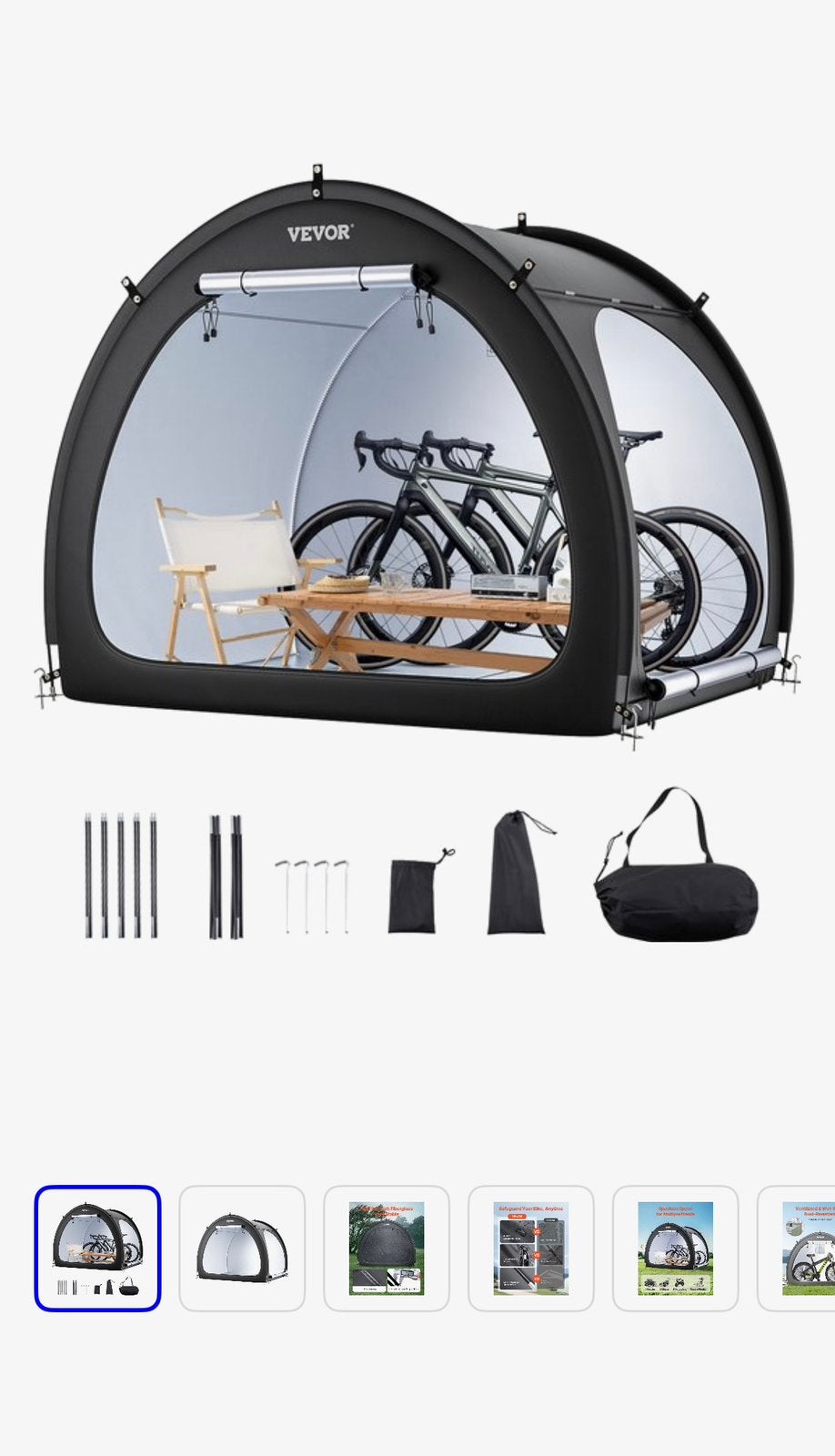 Fietstent / schuur tent merk Vevor  nieuw !, Ophalen of Verzenden, Nieuw, Tot en met 2