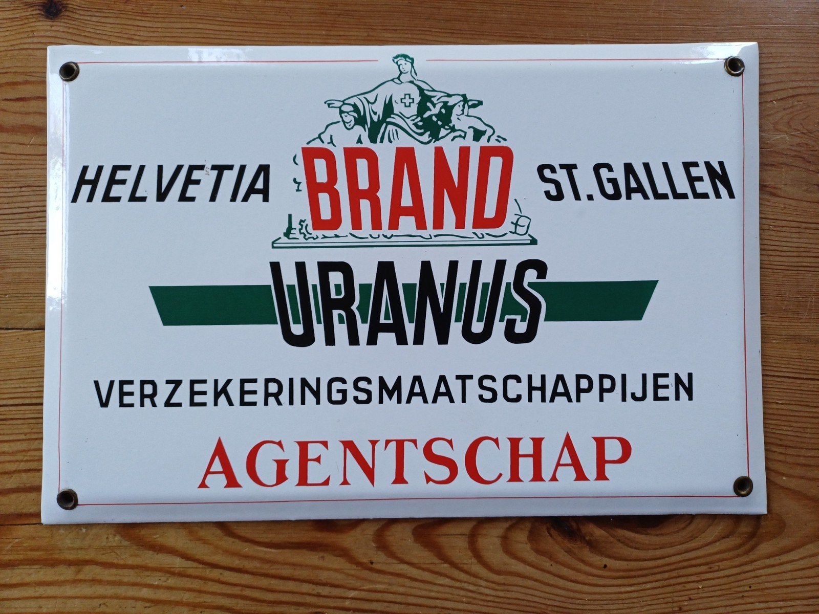 emaile bord URANUS VERZEKERING, Ophalen of Verzenden