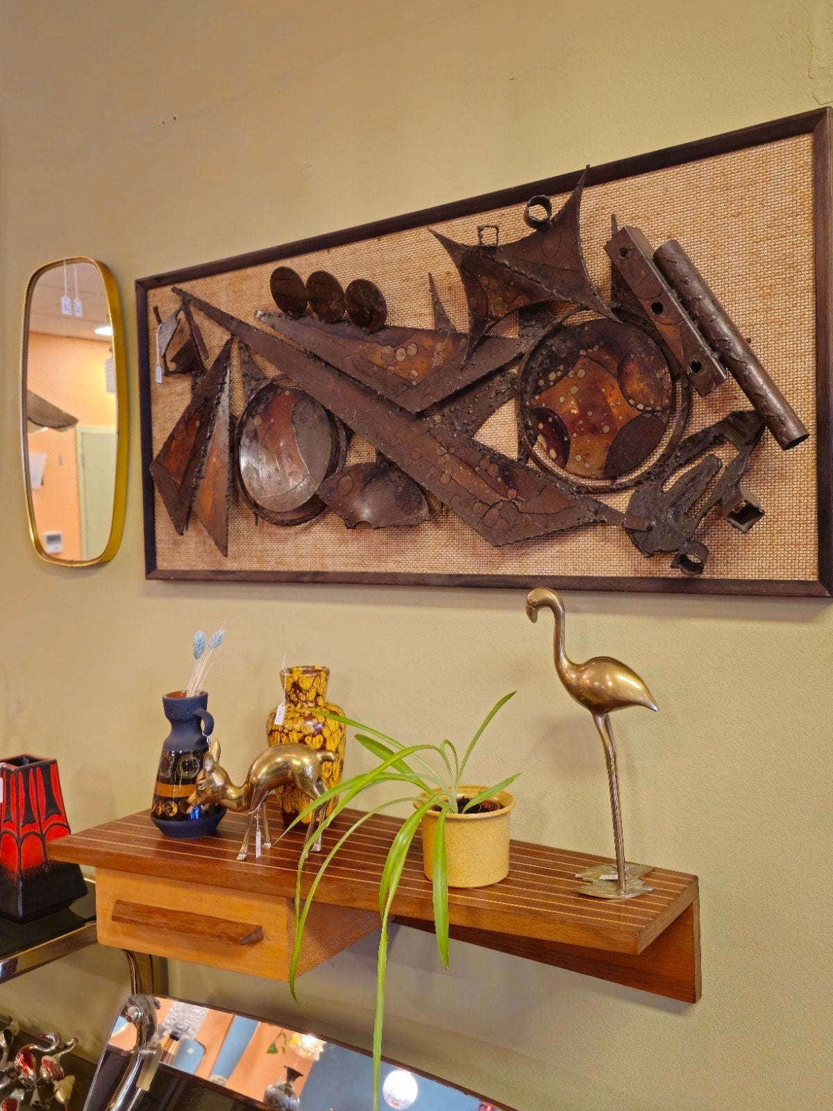 Vintage Midcentury Wandkasje Gangkastje Wandplank Hang, Ophalen of Verzenden, Nvt, Nvt, Nvt