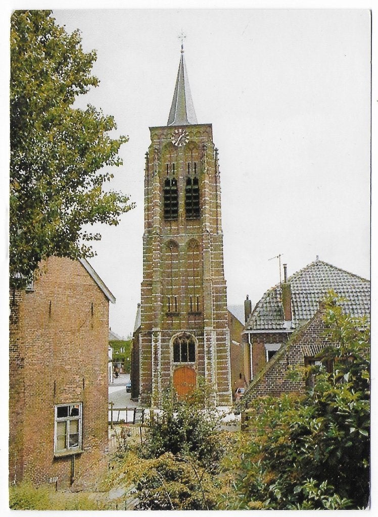 Groot ammers n h kerk gelopen ansichtkaart ( b4844 ), Ophalen of Verzenden, 1980 tot heden, Gelopen