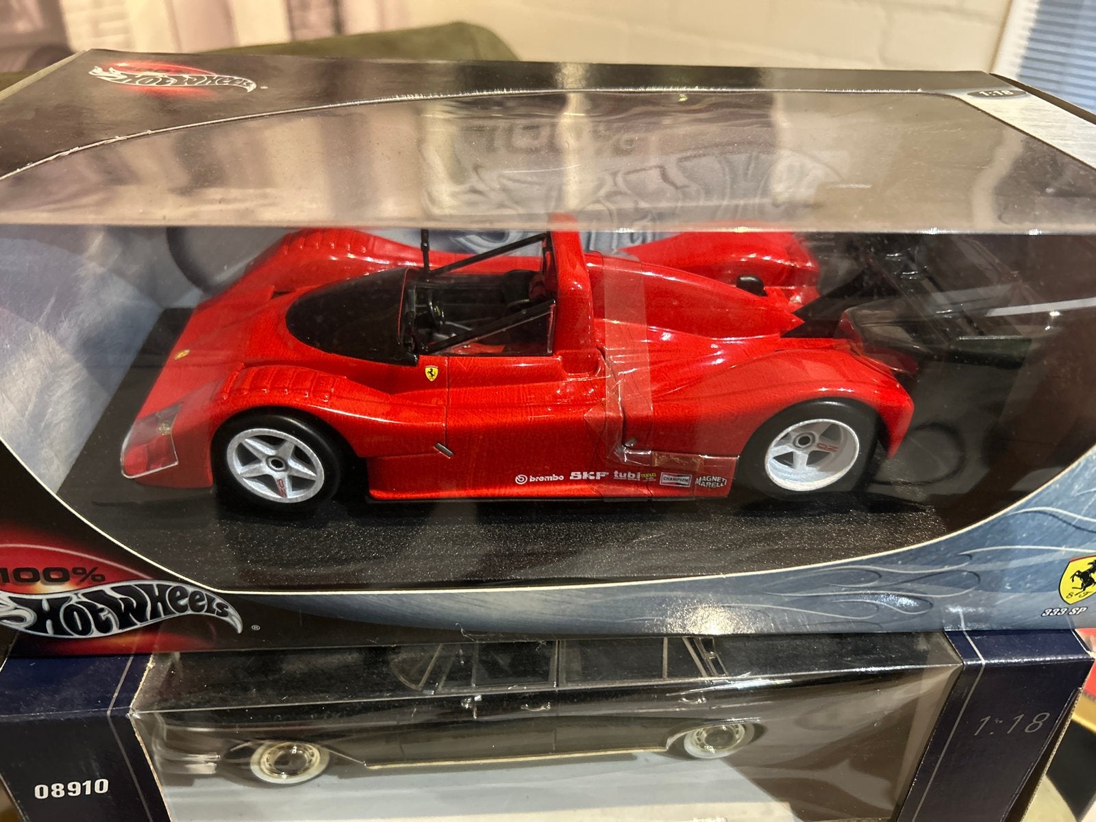 Ferrari 333sp 1:18 Hot Wheels modelauto, Auto, Geen, Ophalen of Verzenden, Zo goed als nieuw