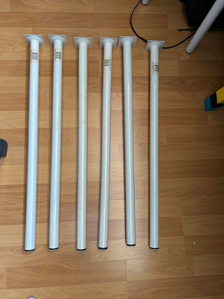 6 x tafelpoot rond in zeer nette staat, Ophalen, Zo goed als nieuw, Rond, 50 tot 100 cm