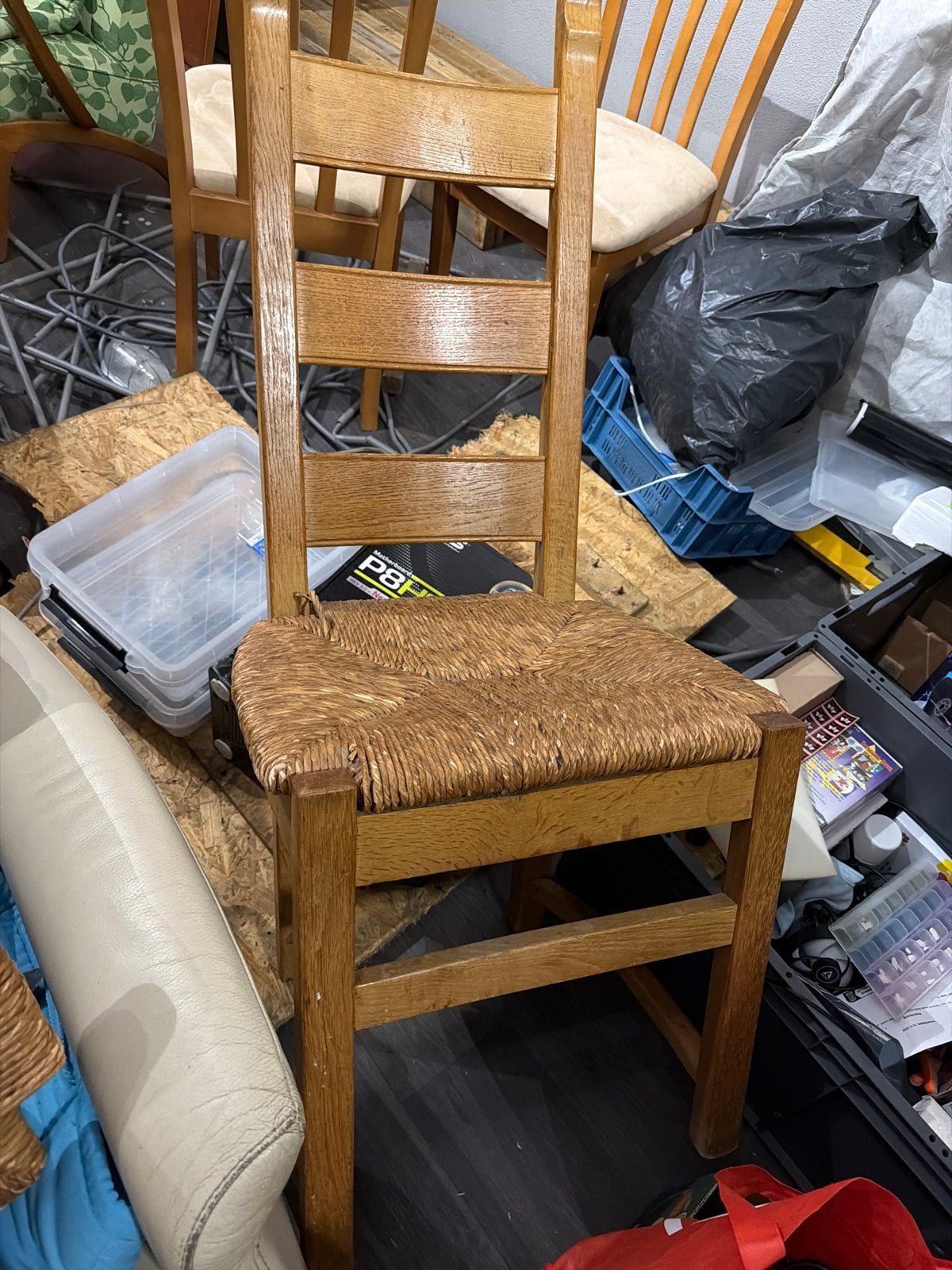4x Houten stoelen met rieten zitting, Ophalen of Verzenden