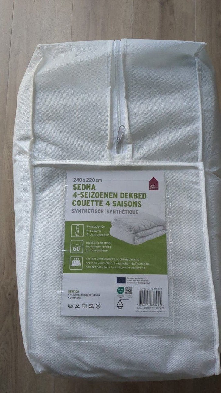 Dekbed 240x220 nieuw best getest consumentenbond, Ophalen of Verzenden, Tweepersoons, Wit, Deken of Dekbed