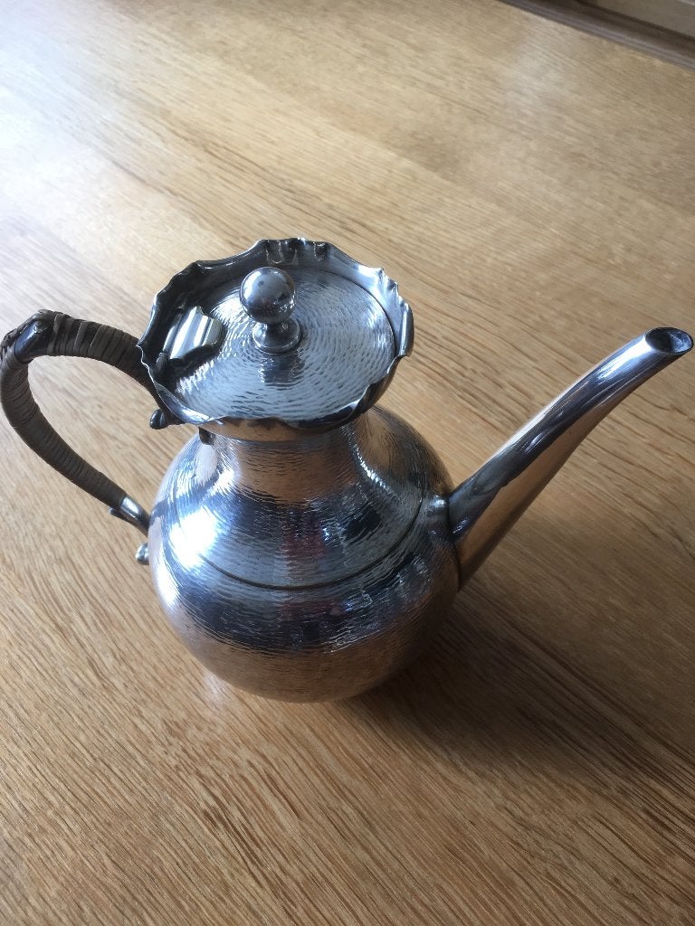 Mooie oude onbeschadigde verzilverde theepot, Ophalen of Verzenden