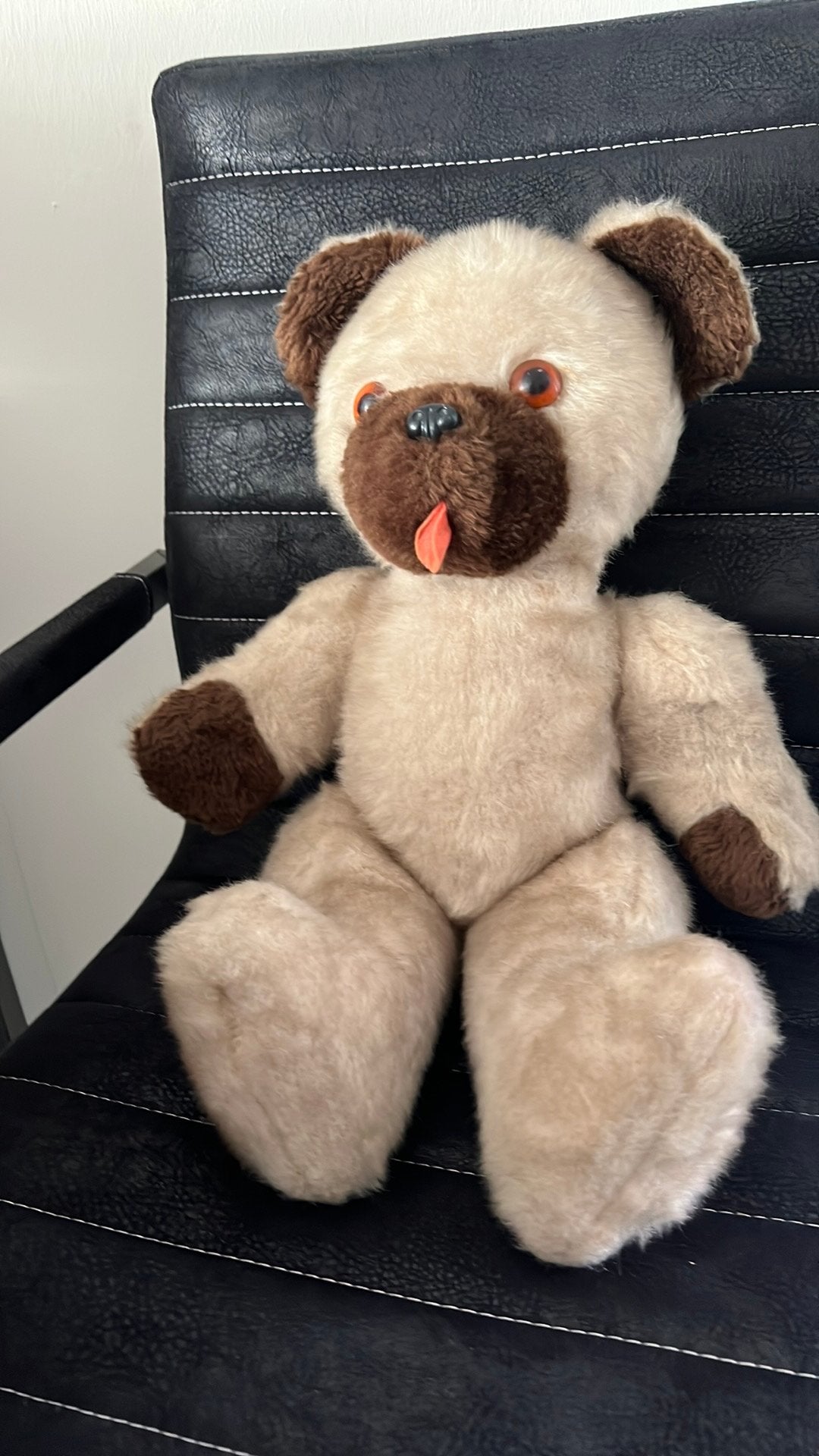 Vintage teddybeer, Ophalen of Verzenden, Zo goed als nieuw, Stoffen beer, Overige merken