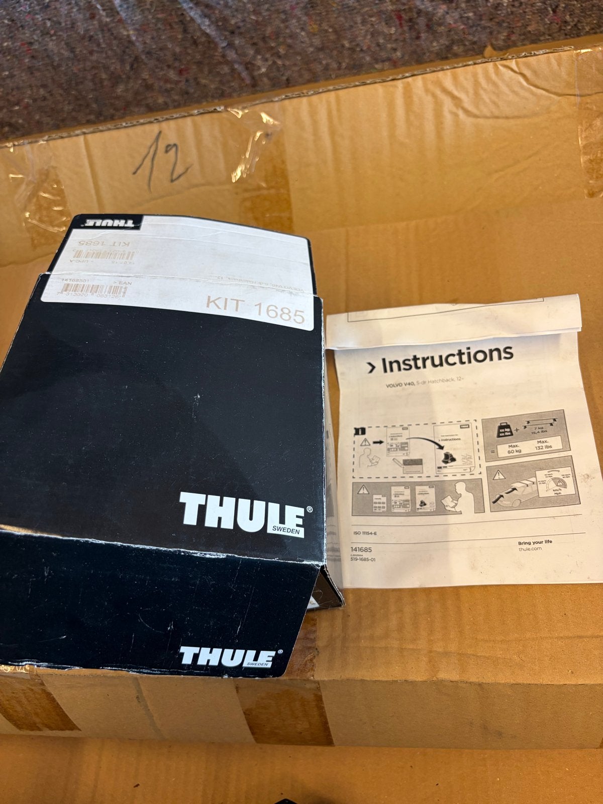 Thule Kit 1685 voor Volvo V40 (2012-), Auto diversen, Dakdragers, Ophalen, Zo goed als nieuw