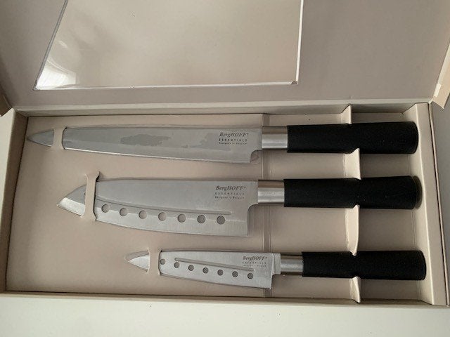 Berghoff Messenset 3 Delig NIEUW!!!, Ophalen of Verzenden, Zo goed als nieuw, Rvs of Chroom, Los bestek