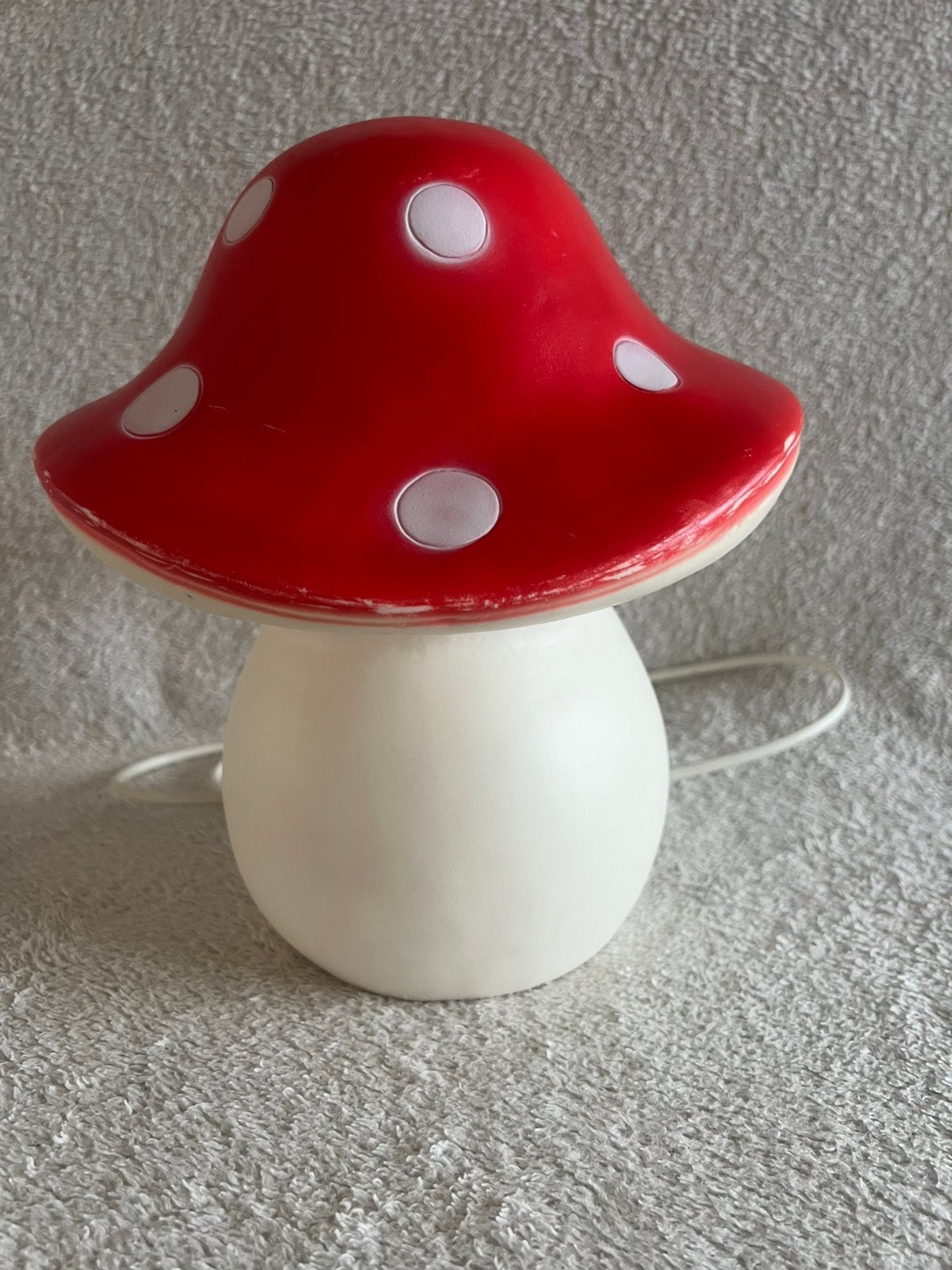 Paddenstoel nachtlampje (Heico look a like), Gebruikt, Rood, Ophalen of Verzenden, Lamp