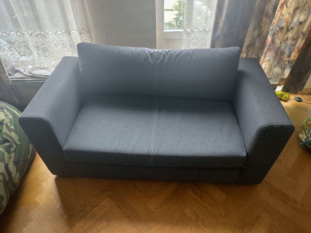 Ikea Askeby Slaapbank, Huis en Inrichting, Ophalen, Blauw, Tweepersoons, 140 cm