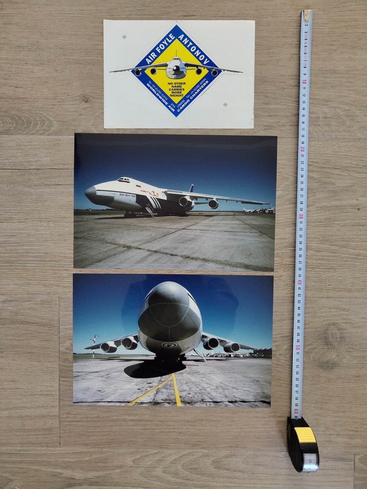 Antonov An-124 sticker en persfoto's, Ophalen of Verzenden, Gebruikt, Kaart, Foto of Prent