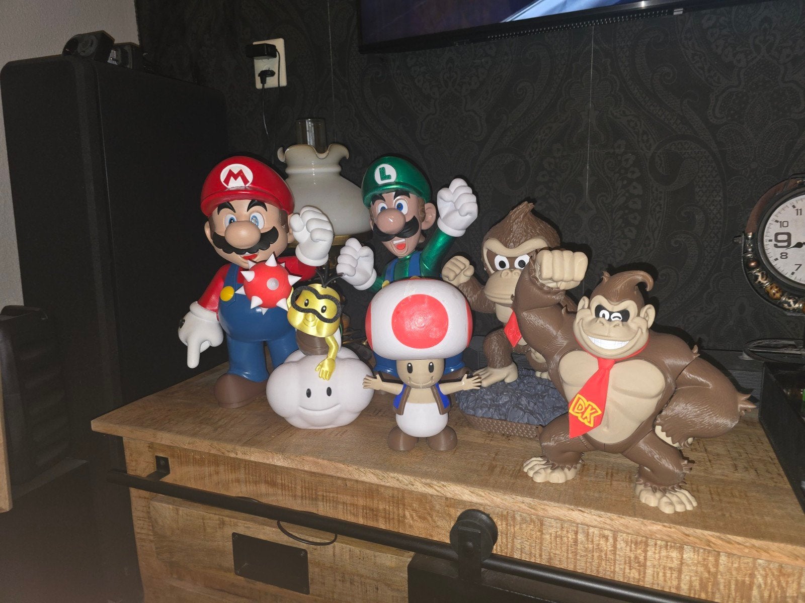 Mario, Luigi, Donkey Kong & Toad figuren set, Ophalen of Verzenden, Zo goed als nieuw
