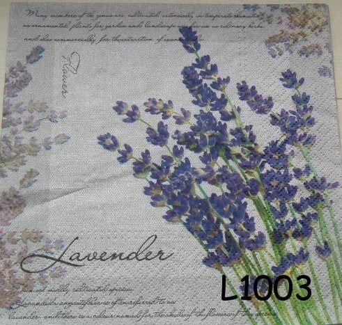 Servetten decoupage/bullet journal - lavendel L1003, Verzenden, Nieuw