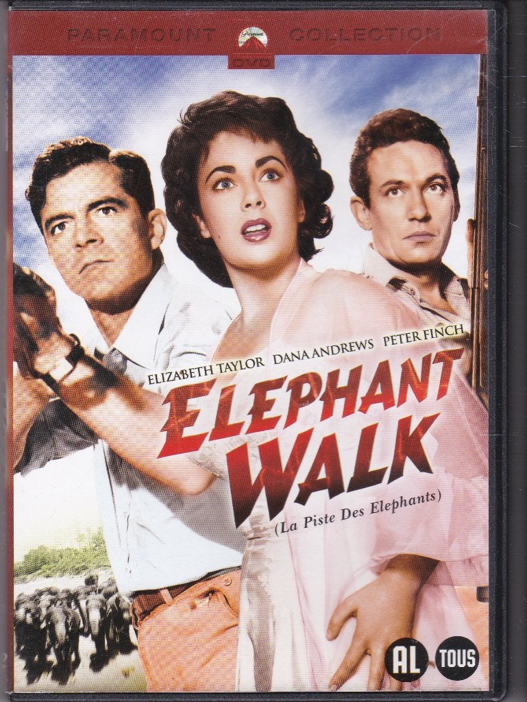 Elephant walk ֎ 1954, Elizabeth Taylor, Dana Andrews, Gebruikt, Alle leeftijden, Drama, Ophalen of Verzenden
