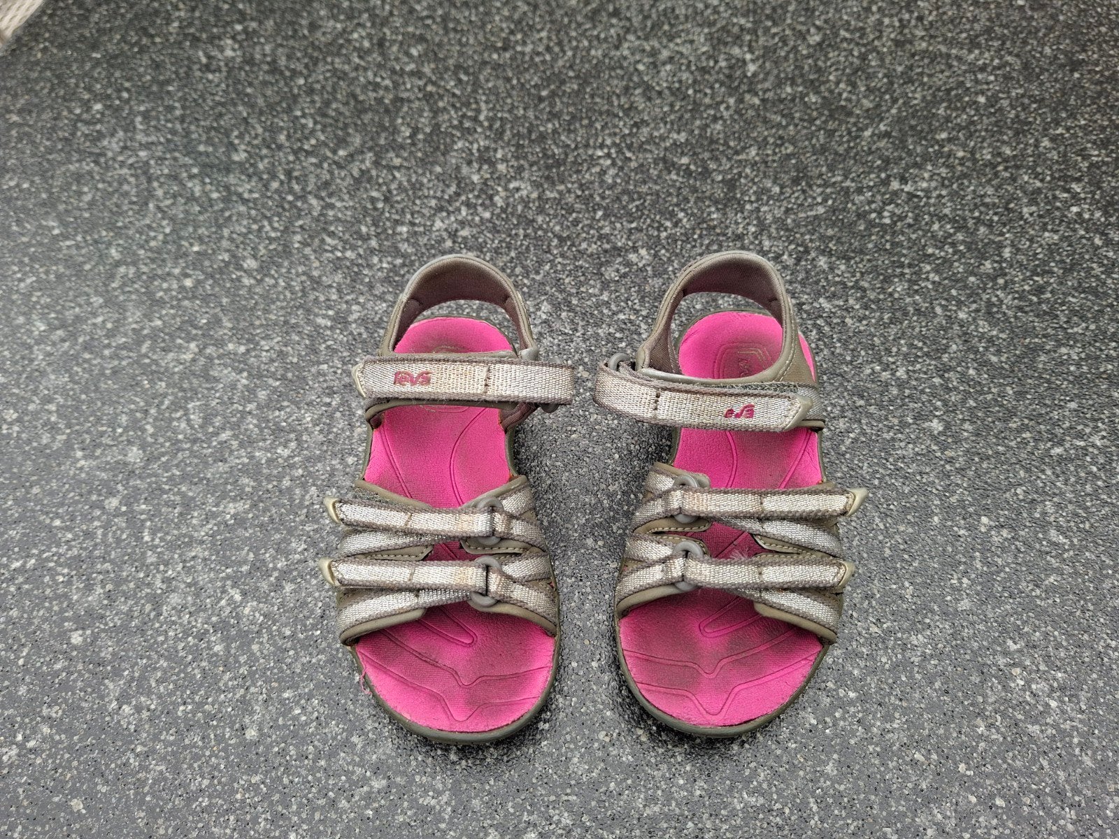 Teva sandalen maat 24/25 - roze/grijs, Gebruikt, Meisje, Schoenen, Teva