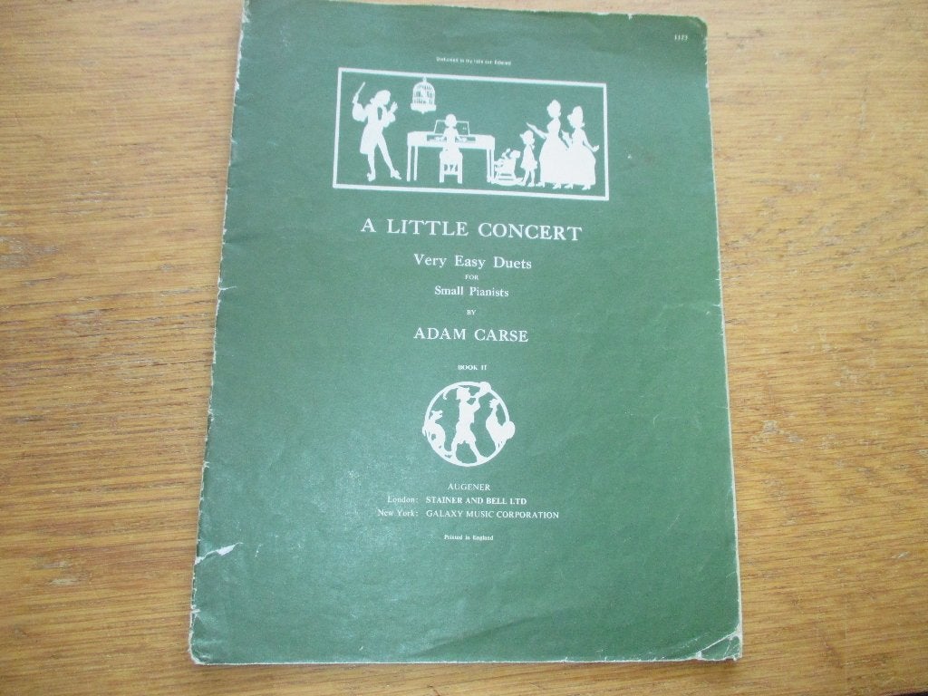ADAM CARSE - A LITTLE CONCERT - PIANO DUETTEN, Muziek en Instrumenten, Bladmuziek, Gebruikt, Klassiek, Ophalen of Verzenden, Artiest of Componist