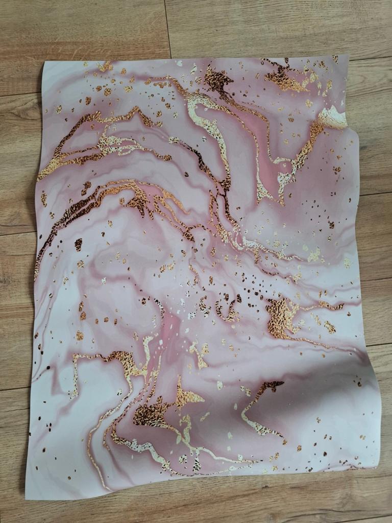 Roze Marmer Look Folie met Gouden Details, Ophalen of Verzenden, Nieuw