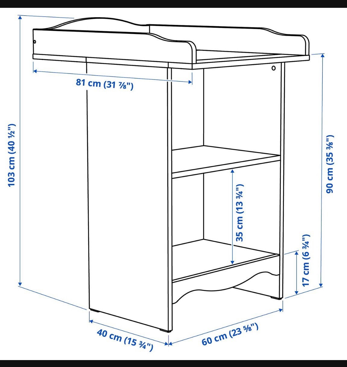 IKEA Commode/Verschoontafel - Zo goed als nieuw, Kinderen en Baby's, Kinderkamer | Commodes en Kasten, Ophalen, 50 tot 70 cm, 105 cm of meer