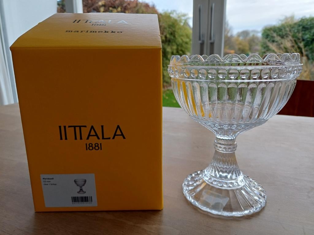 IITTALA bowl, nieuw, mariskooli, design, marimekko 15 cm, Ophalen of Verzenden, Nieuw, Rond, Glas