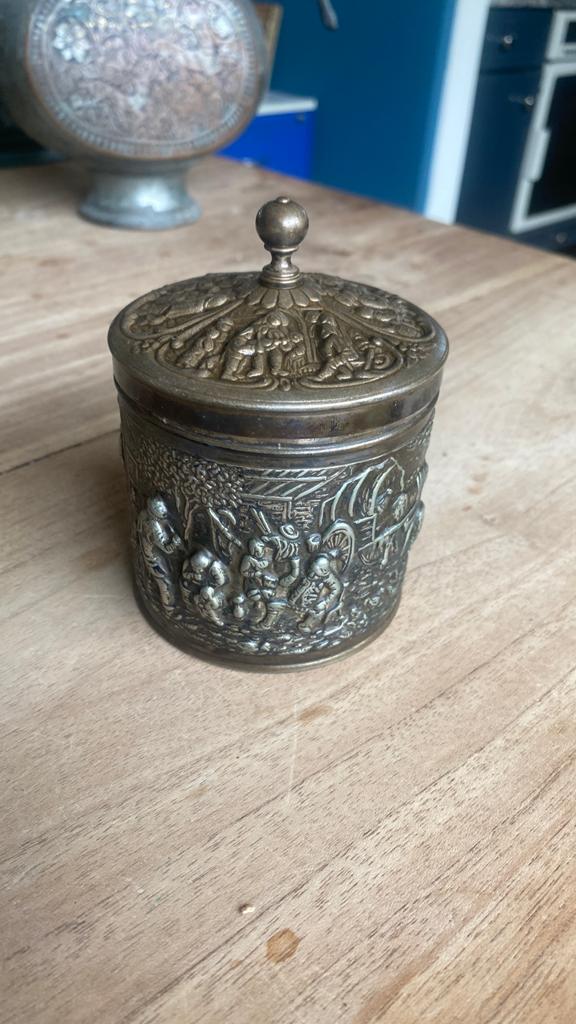 Antiek verzilverde DE theebus, Ophalen