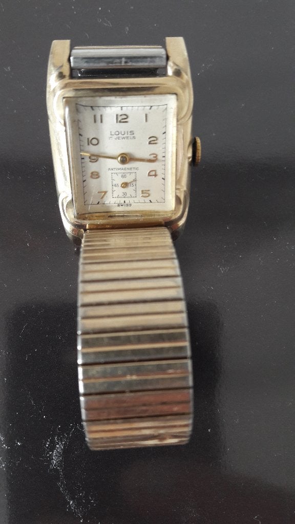 Oud Dameshorloge Merk: LOUIS  SWISS, Overige merken, Gebruikt, Staal, Overige materialen