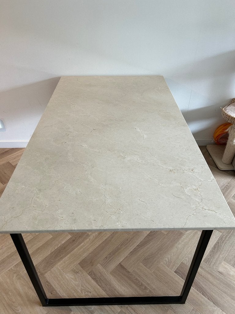 Aime Té marmeren crema design eettafel, Huis en Inrichting, Ophalen, Overige materialen, Marmer, 50 tot 100 cm
