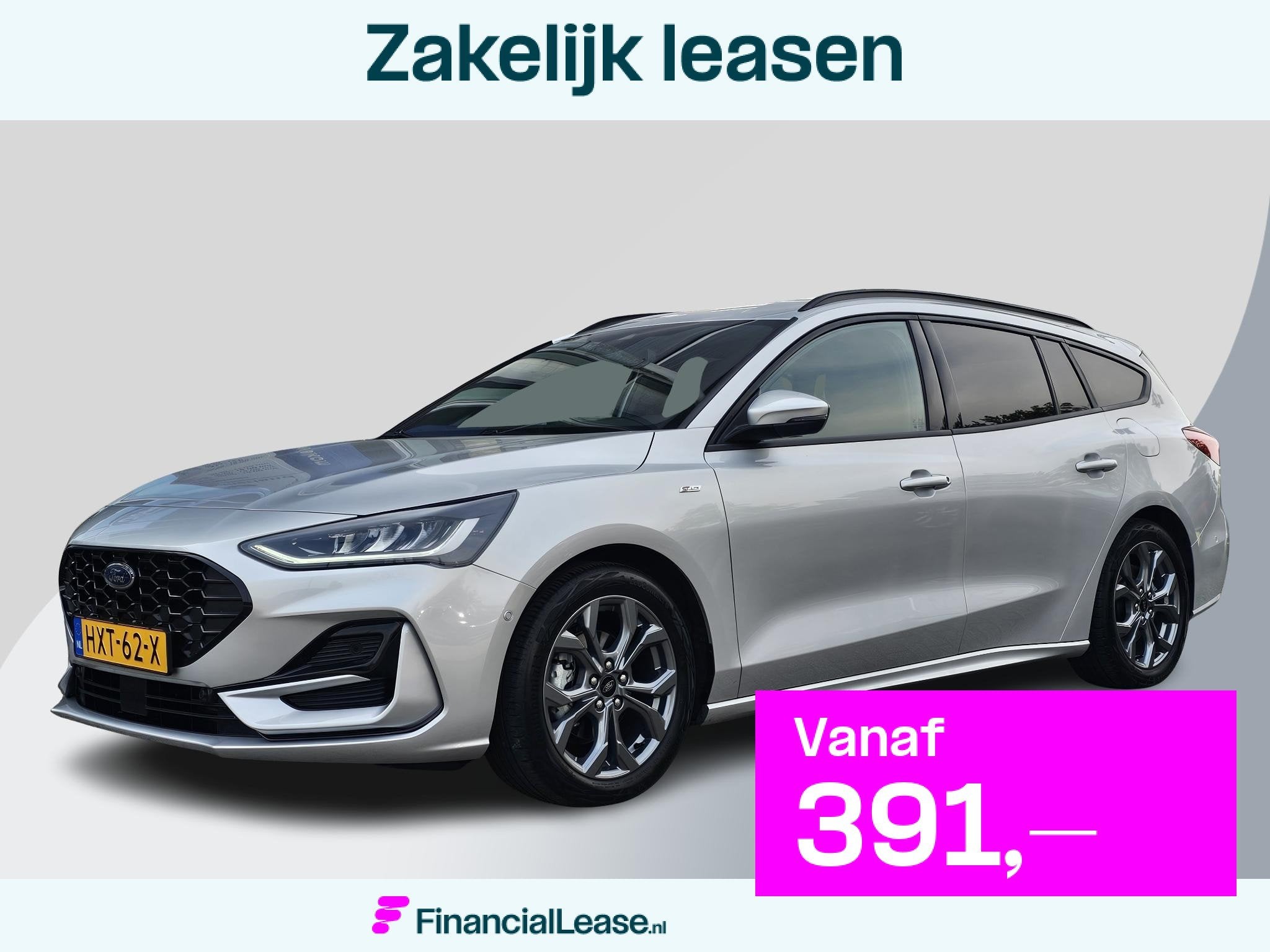 Ford Focus Wagon 1.0 EcoBoost Hybrid ST Line | Moondust Silv, Stof, Gebruikt, Euro 6, 1404 kg