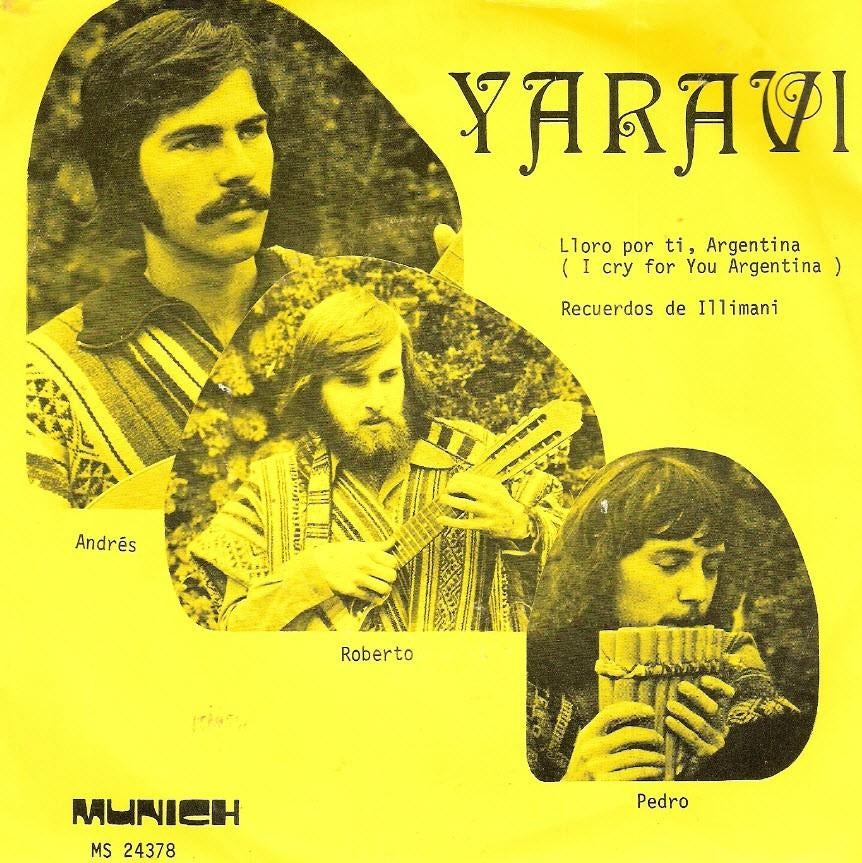 Yaravi - Folk Argentinië - Munnich Records - Bijzondere 7'', Ophalen, Gebruikt, Overige formaten