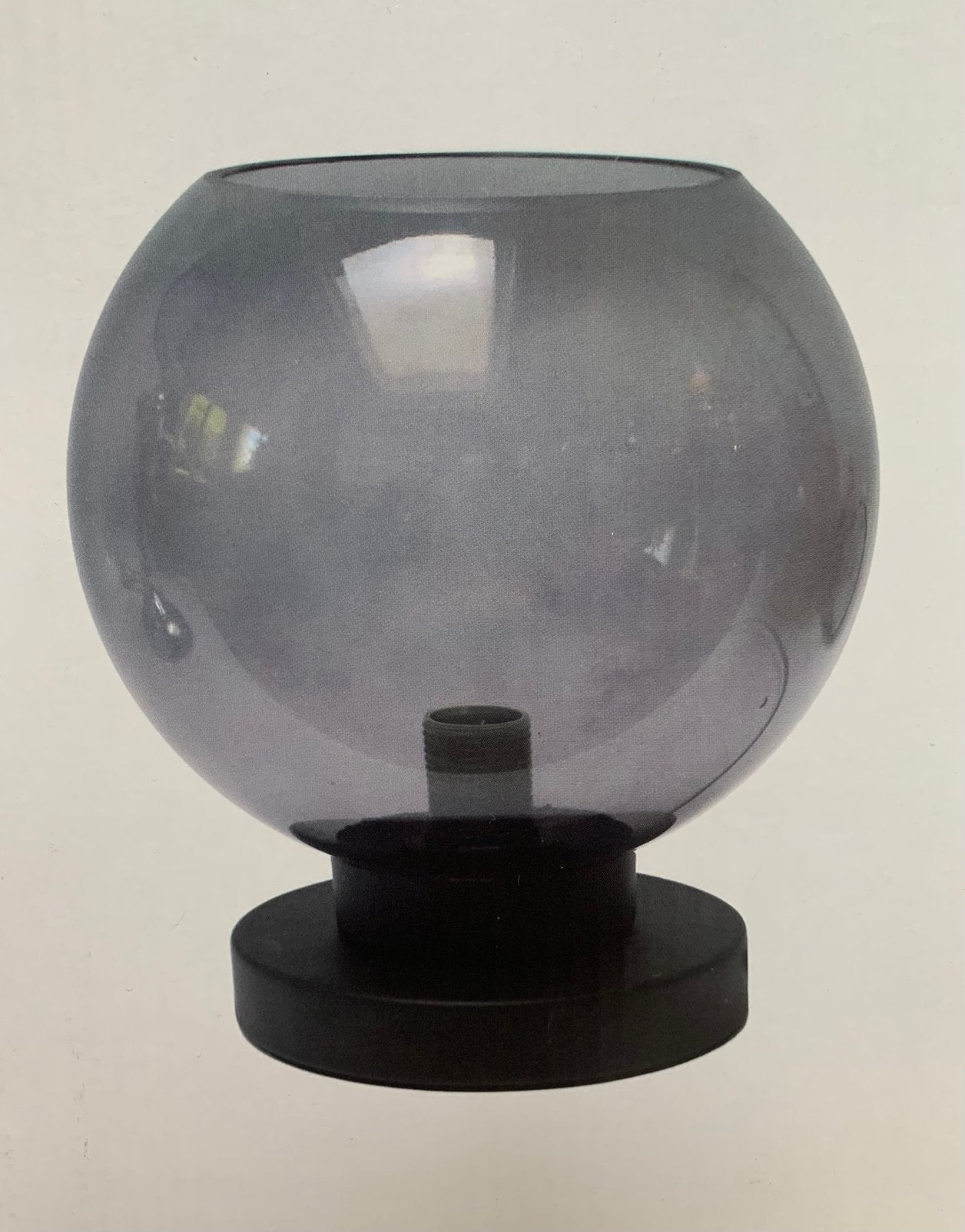 Tafellamp rookglas zwarte voet | Kenwell, Ophalen, E14 (klein), Nieuw, Zwart