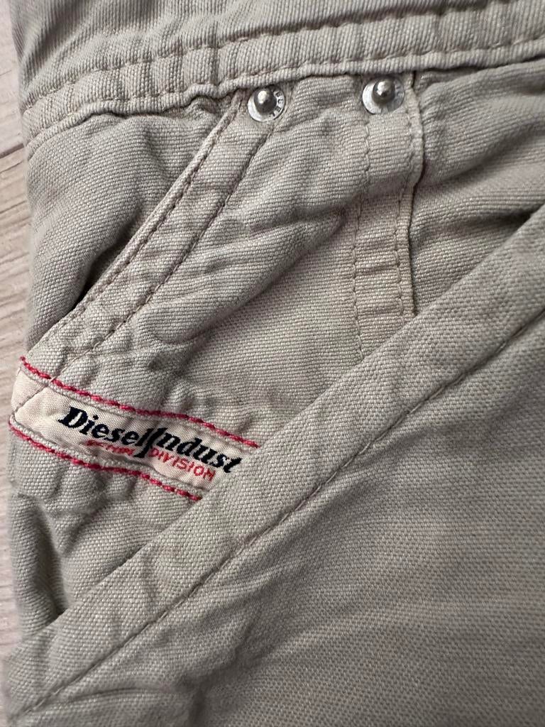 Diesel Workwear Utility Broek 33x32 Katoen Linnen Cargo Beig, Ophalen of Verzenden, Gedragen, Overige maten, Beige
